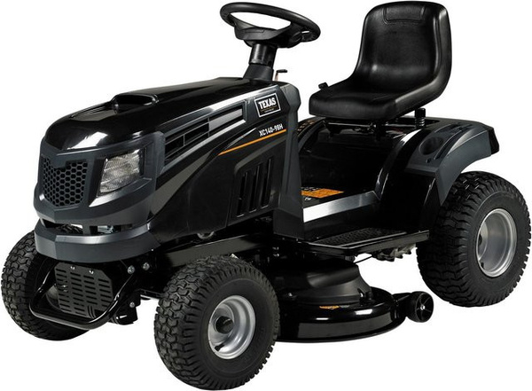 TEXAS Rasentraktor XC140-98H in Schwarz mit 98 cm Schnittbreite, Benzinmotor und Elektrostart