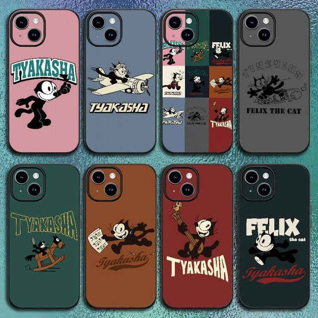 Felix the Cat Handyhülle für iPhone 12 bis 16 Pro Max Plus Classic in Schwarz Softshell - Bild 1