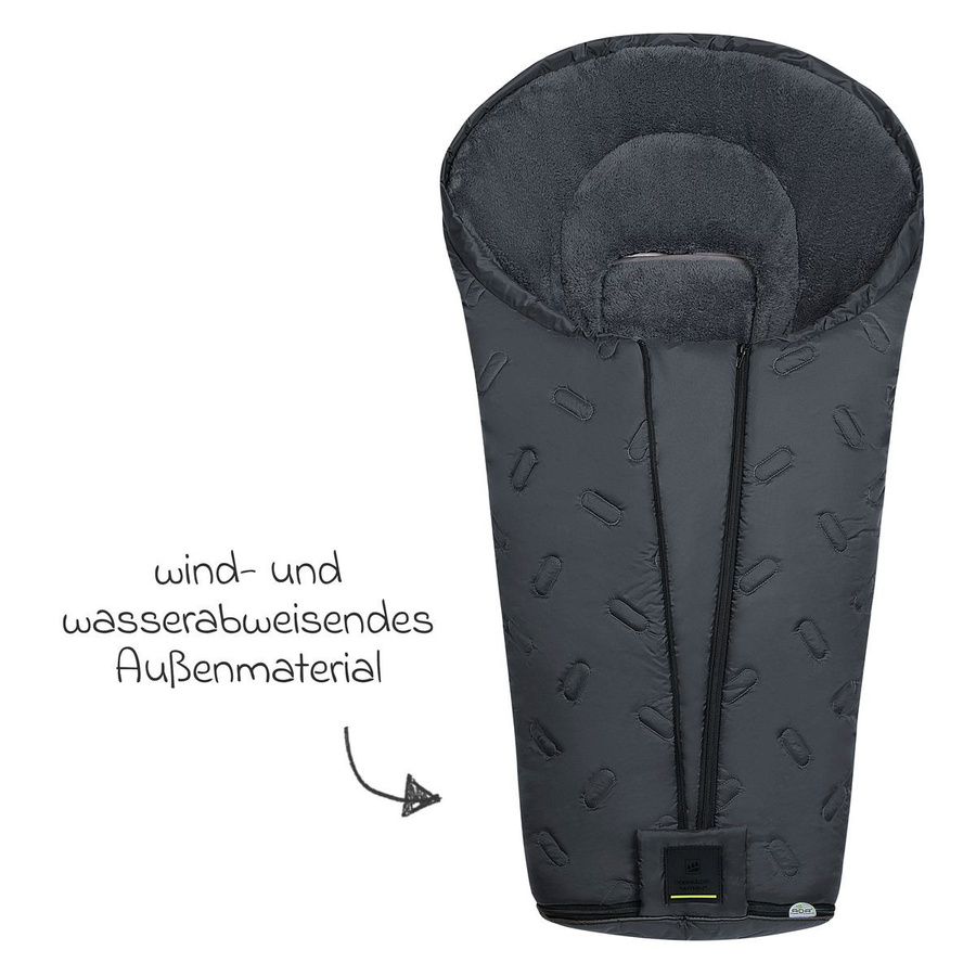 Odenwälder Fleece-Fußsack Oskar für Buggy, Sport- und Kinderwagen in Anthrazit - Bild 2