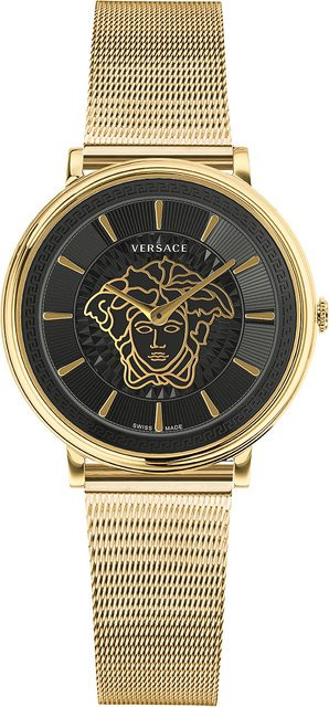 Versace Armbanduhr, Quarz, Edelstahl, Schwarz, 38 mm, Damen - Bild 1