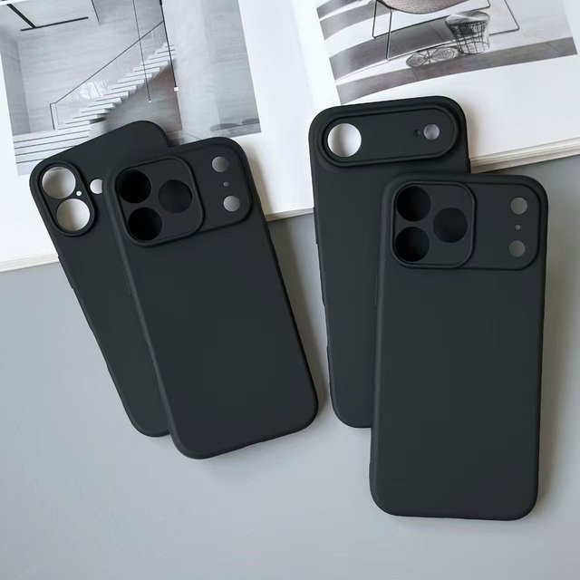 Stoßfeste Flüssigsilikon Hülle für iPhone 17 Pro Max, iPhone 17 Pro und iPhone 17 Air in Schwarz - Bild 1