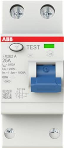ABB FX202 A-25/0.03 FI-Schutzschalter RCD 25A 0.03A 230 V/AC in Weiß - Bild 1