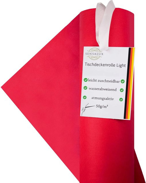 Sensalux Tischdeckenrolle Light Pink aus wasserabweisendem Vlies, Breite: 110 cm, Länge: 25 m - Bild 1