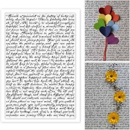 Selbstinktierender transparenter Stempel mit dekorativen Buchstaben für kreative Gestaltung