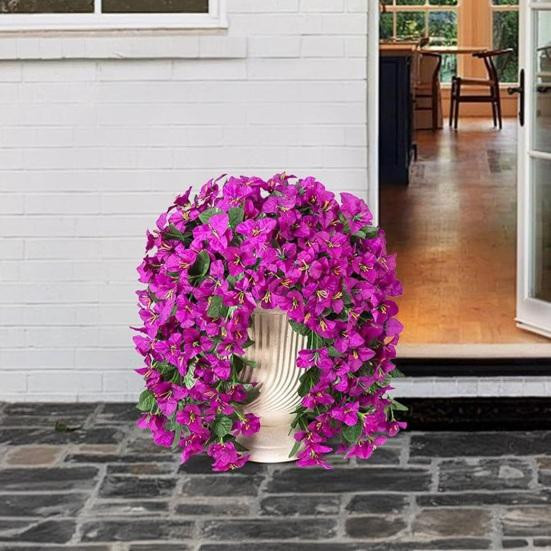 Yousheng Künstliche Bougainvillea Hängende Ranken in Multicolor, 2er Set - Bild 5