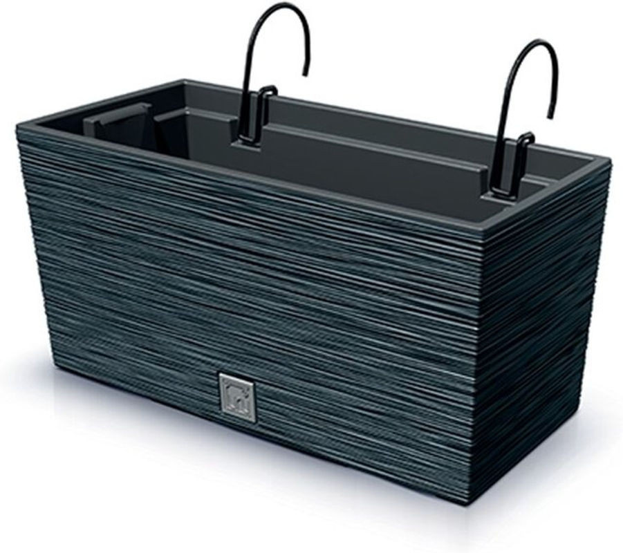 Prosperplast Blumentopf Furu Case W Anthrazit Wandmontiert Rechteckig Höhe: 39,5 cm - Bild 1