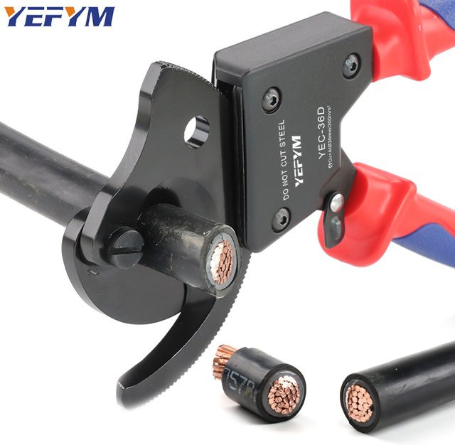 YEFYM Isolierte Ratschen-Kabelschneider Drahtzange für Aluminium- und Kupferkabel bis 240 mm2 - Bild 1