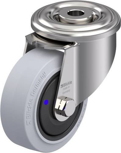Blickle LEXR-POEV 80XKF-SG Edelstahl-Lenkrolle in Silber mit 80 mm Rad-Durchmesser und 140 kg Tragfähigkeit - Bild 1