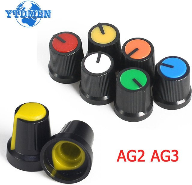 YTDMEN 30er Set Potentiometer Drehknöpfe WH148 AG2 AG3 Kunststoff-Knopfkappen in Multicolour - Bild 1