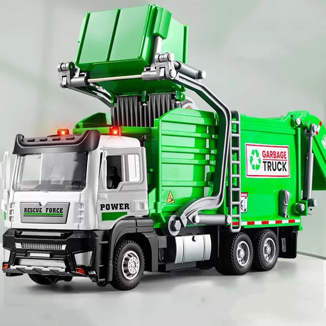 YBC YIBAICHENG Müll Klassifizierung Hygiene Lkw, Modell, 1:32, Metall, mit Licht und Sound - Bild 1