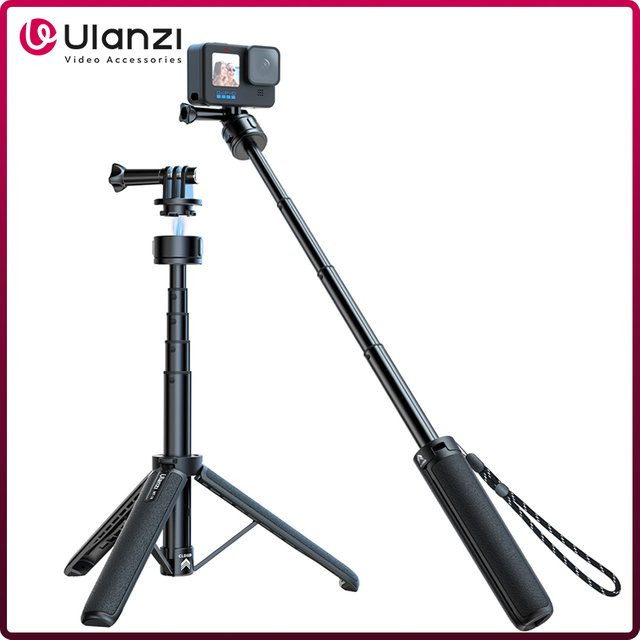 Ulanzi MT-74 Go-Quick II Magnetische Quick Release Verlängerung Stativ und Selfie Stick in Schwarz für GoPro, Insta360 X3 und DJI Action 4/3 - Bild 1