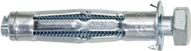 Fischer Hohlraumdübel aus Edelstahl in Silber, 54 mm Länge und 12 mm Durchmesser, 50 Stück - Bild 1