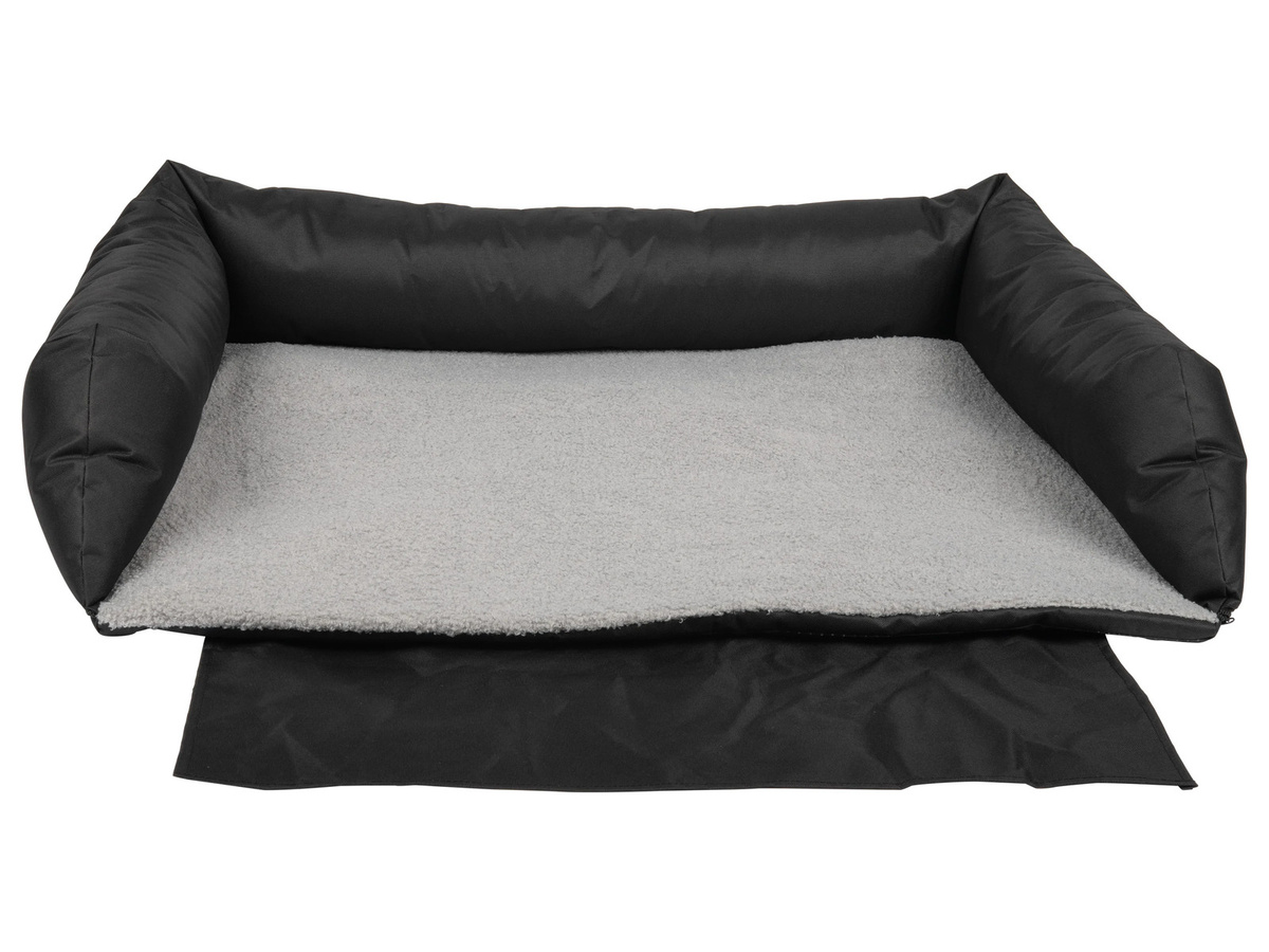 ZOOFARI Hunde-Kofferraumbett mit Plüsch-Liegefläche aus Polyester in Schwarz und Grau, B/T/H: 75 x 75 x 21 cm - Bild 2