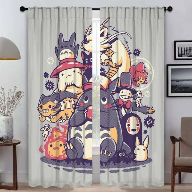 TotoroS Elegante Tüll-Raumvorhänge für Wohnzimmer und Schlafzimmer, 2er-Set, Weiß, Breite: 107 cm, Höhe: 183 cm - Bild 1