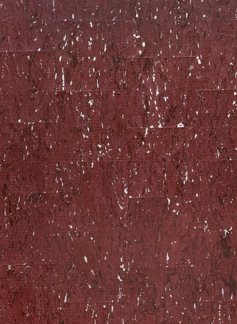 Arte International Tapete Alentejo Cork in Burgundy mit abstraktem Kork-Design - Bild 1