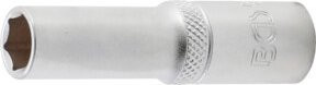BGS Steckschlüssel-Einsatz Sechskant tief 10530, Antrieb Innenvierkant 10 mm (3/8 Zoll), SW 10 mm, Silber - Bild 1