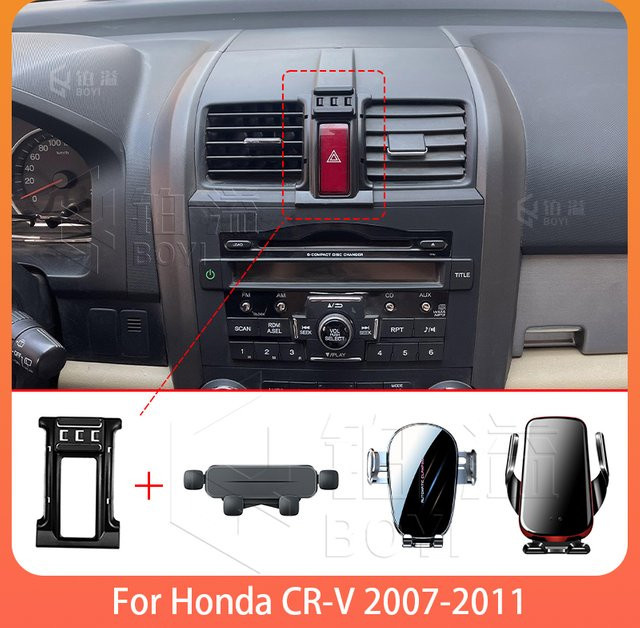 WTSTARTS Handyhalterung für Honda CR-V 2007-2011 mit kabelloser Ladestation in Schwarz - Bild 1