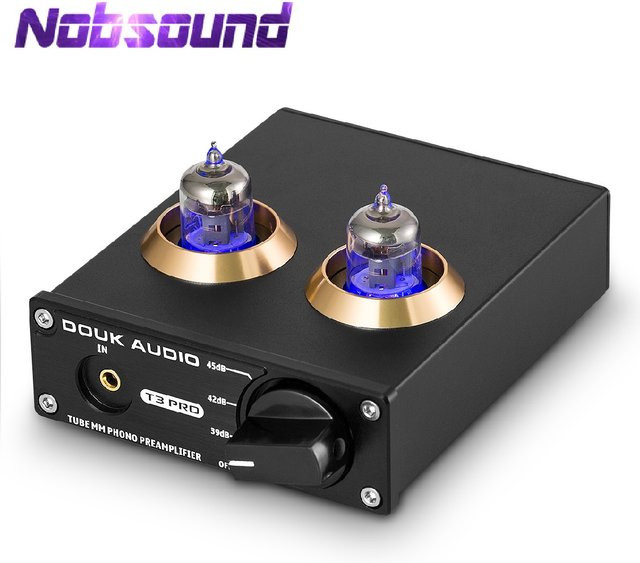 Nobsound Mini MM RIAA Phono Vorverstärker HiFi Stereo Audio Vakuumröhren-Plattenspieler Vorverstärker in Schwarz - Bild 1
