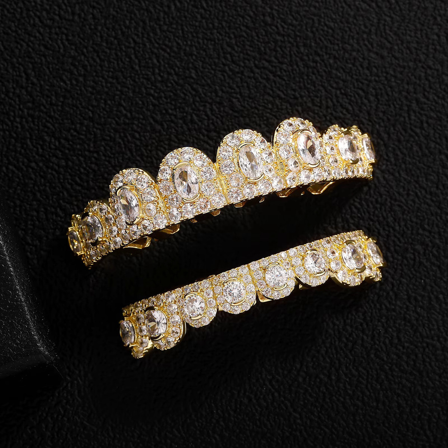 JINAO Grillz Set, bunt, Zirkonia, Unisex - Bild 2