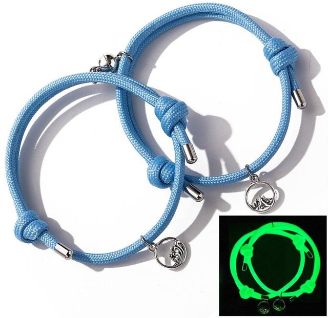 FashionFlair Partnerarmbänder, Legierung, blau, Unisex - Bild 1