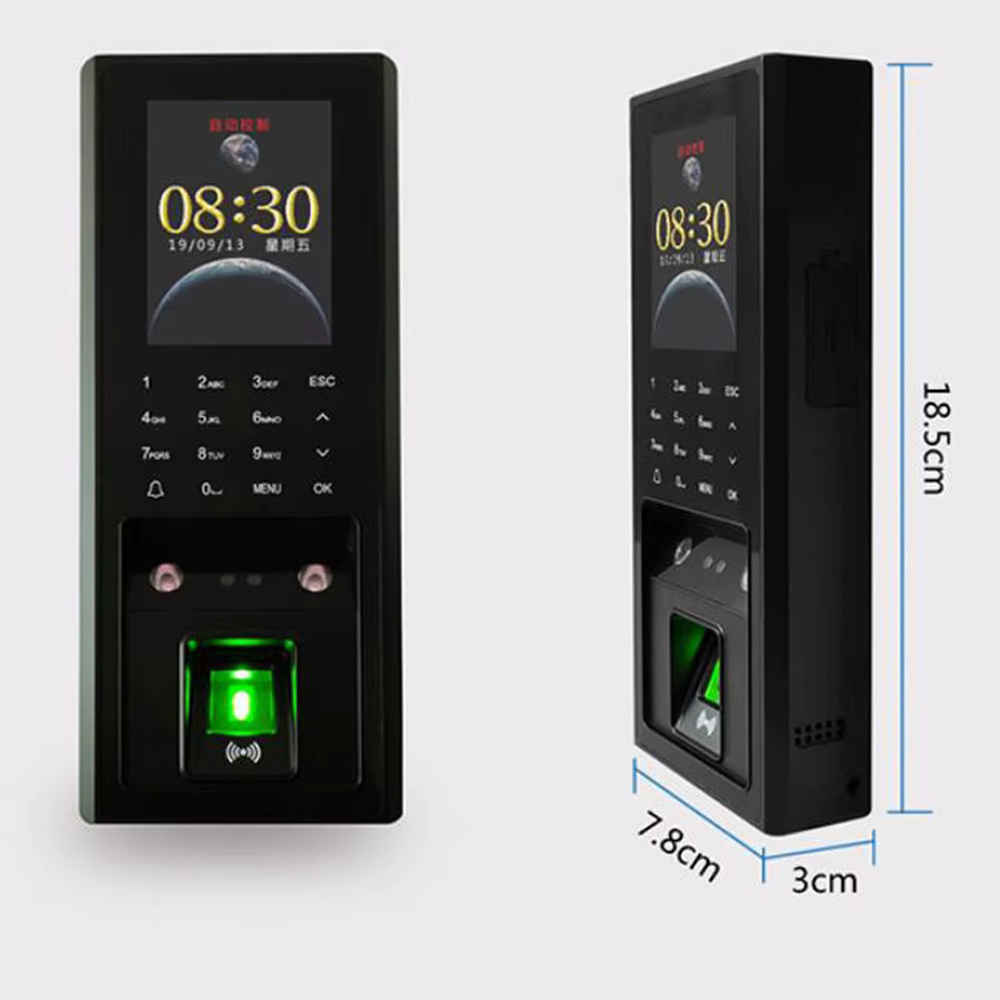 LUCKING DOOR Intelligentes Zugangskontrollsystem mit Gesichtserkennung, Fingerabdruck-Scanner und Passwortfunktion in Schwarz - Bild 2