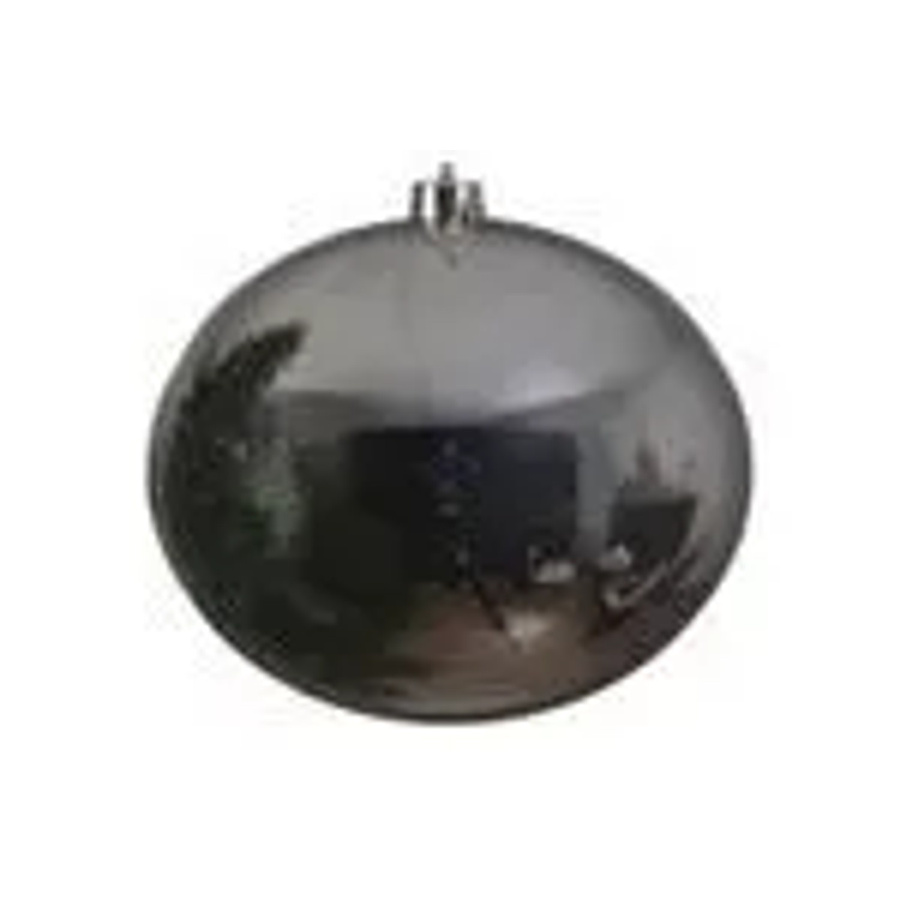 Kaemingk Weihnachtsbaumkugel Silber Glanz Bruchfest, Durchmesser: 25 cm - Bild 2