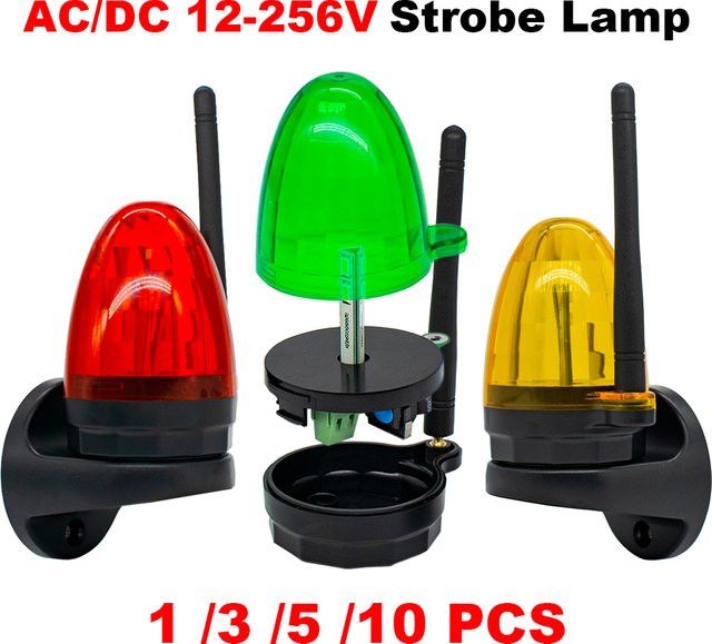 Scimagic-RC Strobe-Lampe als Notfall-Blinklicht und Sicherheits-Verkehrslicht für Garagentore mit 12–256 V AC/DC - Bild 1