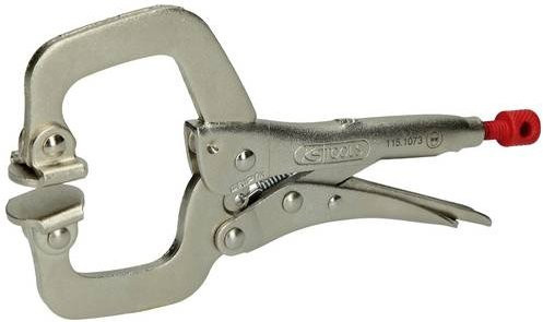 KS Tools Schweiß-Klammer-Gripzange aus Chrom-Molybdänstahl in Silber mit beweglichen Spannbacken 0-35mm - Bild 1