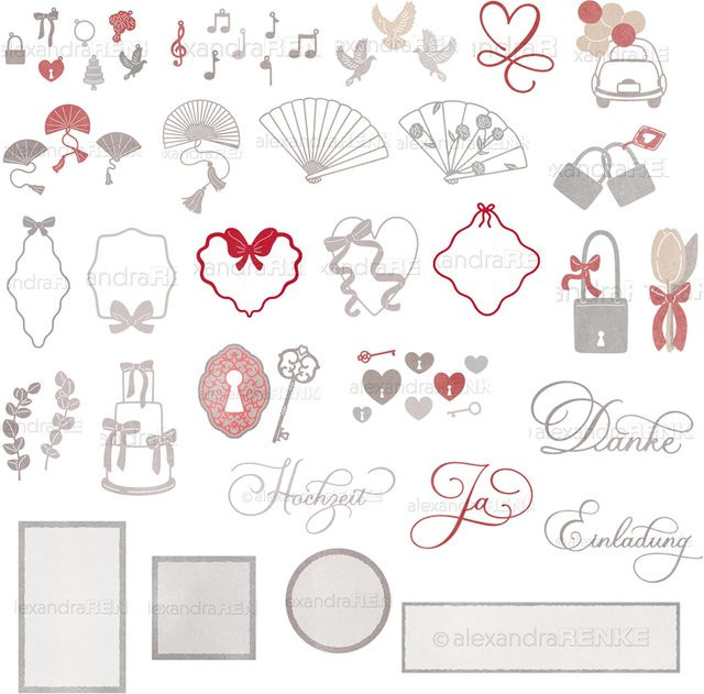 Piggy Craft Metall-Stanzformen Schleifen-Buchstaben Multicolour für Scrapbook und Bastelarbeiten - Bild 1
