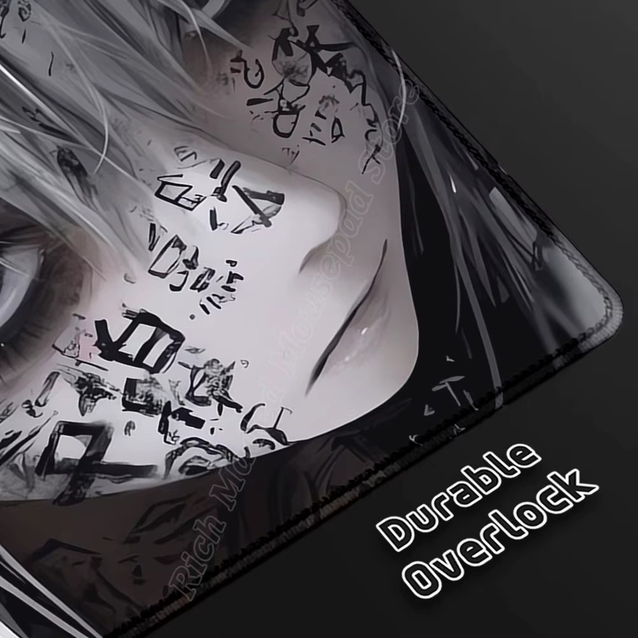 Riccu Ästhetisches Anime-Mädchen Mauspad in Multicolour, rutschfeste Gamer Tischmatte aus Gummi für Computer und Laptop - Bild 2