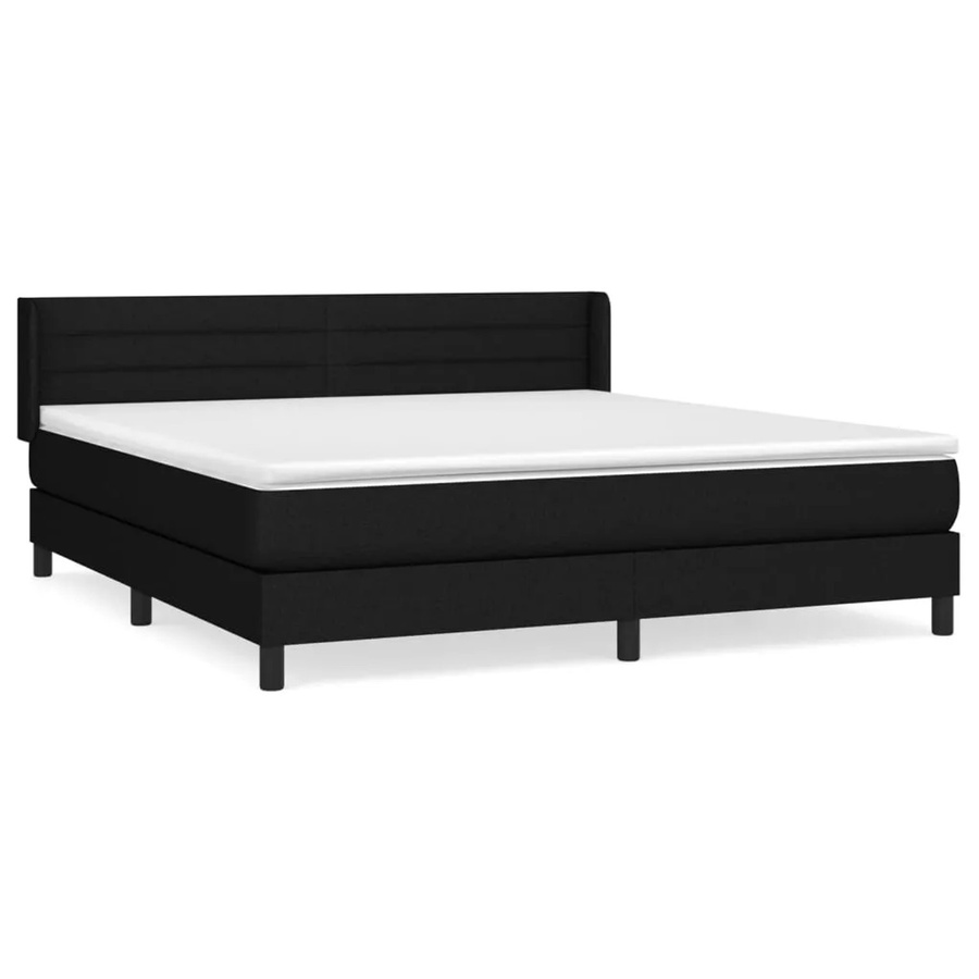 vidaXL Boxspringbett Hybrid mit Matratze Schwarz B/T/H: 160 x 200 x 163 cm - Bild 2