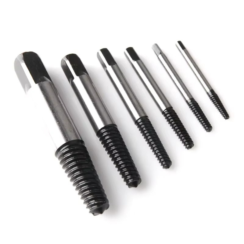 STONEGO Schraubendreher Extractor Set aus Carbonstahl mit Doppelseiten Bohrer Bits für gebrochene Schrauben, 5/6 Stück - Bild 4
