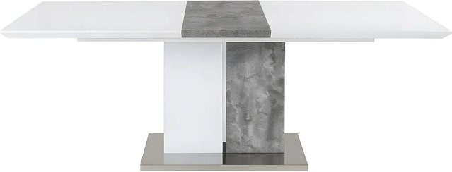 Vente-unique Esstisch Eren aus MDF, ausziehbar, Grau und Weiß - Bild 1