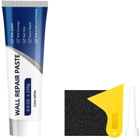 Yousheng Gipskarton-Reparaturset mit Spachtel, Schleifpapier und Düsen für Löcher und Risse, Farbe: Blau - Bild 1