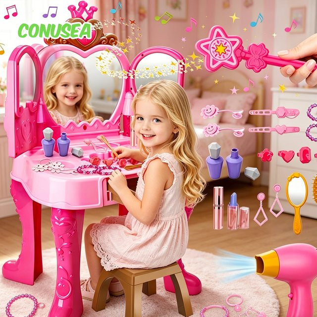 CONUSEA Mädchen-Schminkspielzeug, Berufs-Rollenspielzeug, Set / Bundle - Bild 1