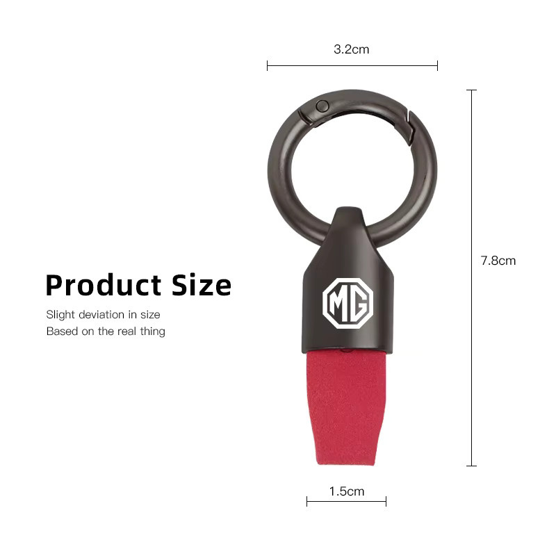Schlüsselanhänger MG, Leder, Metall, Unisex - Bild 2