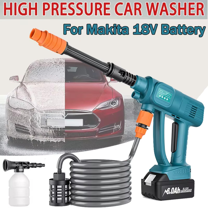 Powtree Hochdruck-Wasserpistole für Makita 18V Akku, kabelloser Hochdruckreiniger für Auto- und Hausreinigung - Bild 3