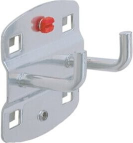 Kappes Werkzeughalter doppelt mit senkrechtem Hakenende für Lochplatten, Farbe: Silber, Durchmesser: 150 mm, Lochmaß: 6 mm - Bild 1