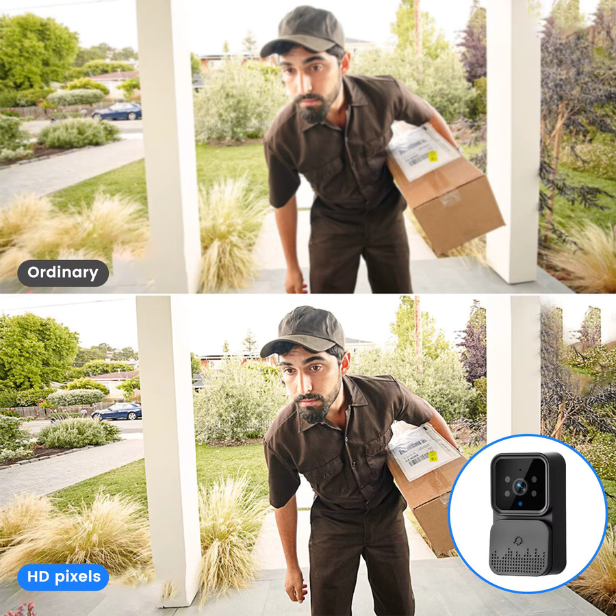 Podofo Drahtlose Video-Türklingel mit 4,3 Zoll IPS HD Smart Intercom Bildschirm, 2,4G Verbindung, Nachtsicht und Zwei-Wege-Gespräch in Schwarz - Bild 2