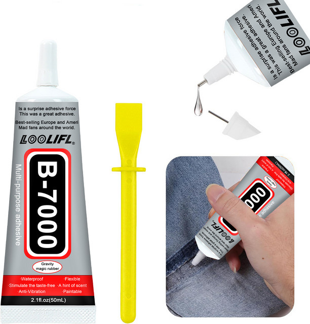 LOOLIFL Stoffkleber transparent, waschbarer Textilkleber zum Flicken von Kleidung, Denim, Leder und Stoff - Bild 1