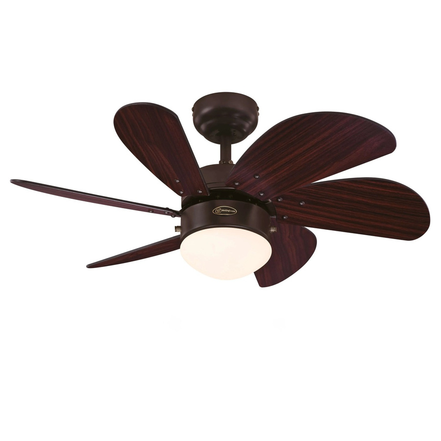 WESTINGHOUSE Deckenventilator Turbo Swirl Espresso in Braun mit Beleuchtung und Zugketten, Durchmesser: 76 cm - Bild 2