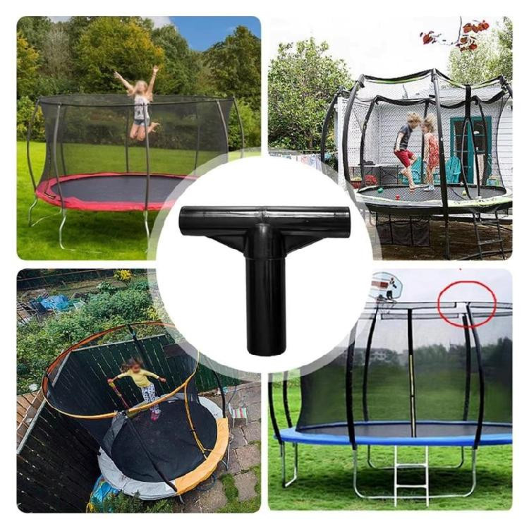 5 Stück Trampolin-Sicherheitsnetzstangen Endkappen T-förmige Rohrhülse Schnellverbinder Fitting für Outdoor und Home in Schwarz - Bild 5