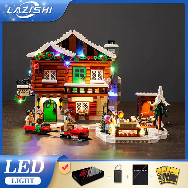 Lazishi Alpine Lodge Bausteine-Set, mit LED-Beleuchtungszubehör - Bild 1