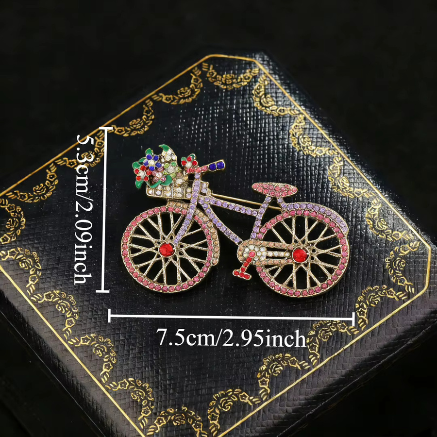 Brosche im Fahrraddesign, Unisex, QATT - Bild 4