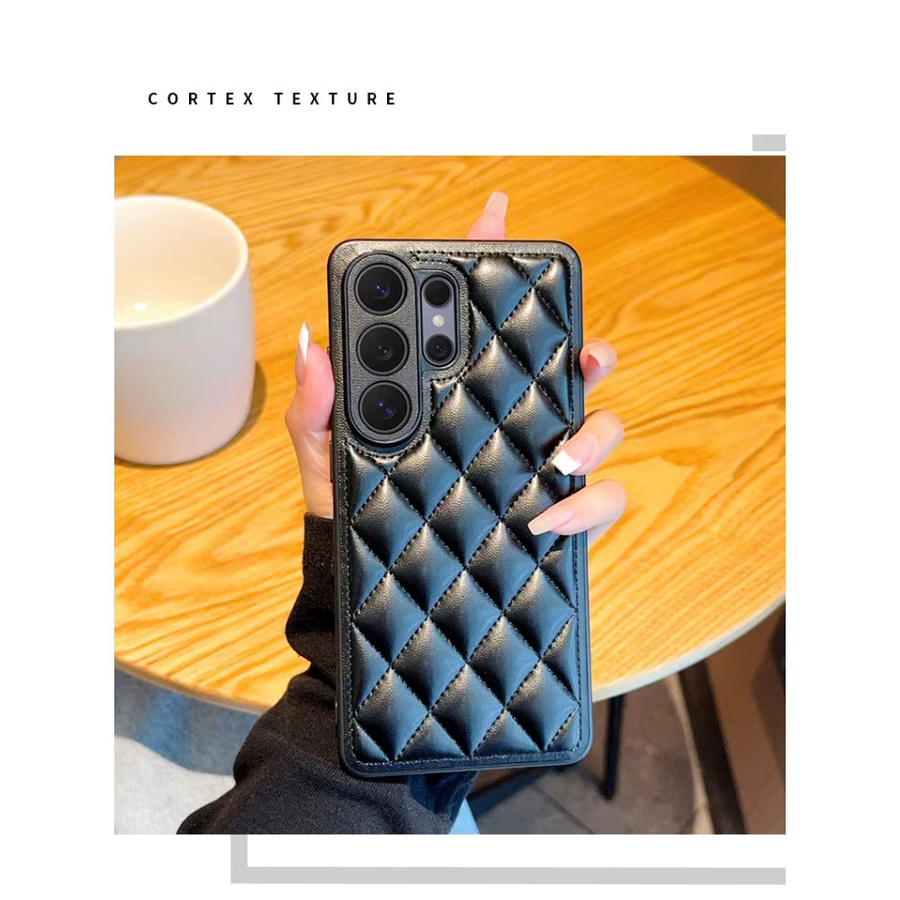 Luxuriöse Lammleder-Handyhülle für Samsung Galaxy S26 Ultra, S25 und S24 Plus in Schwarz oder Weiß - Bild 3