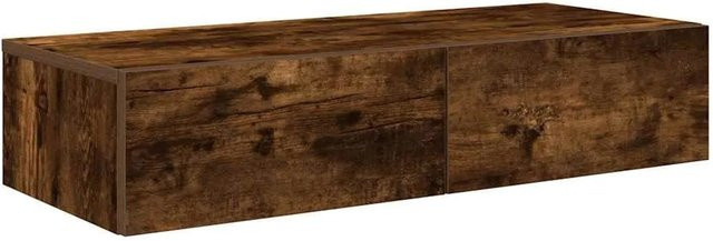 vidaXL Wandregal mit Schubladen aus Holzwerkstoff in Räuchereiche, B/T/H: 80 x 33 x 17 cm - Bild 1
