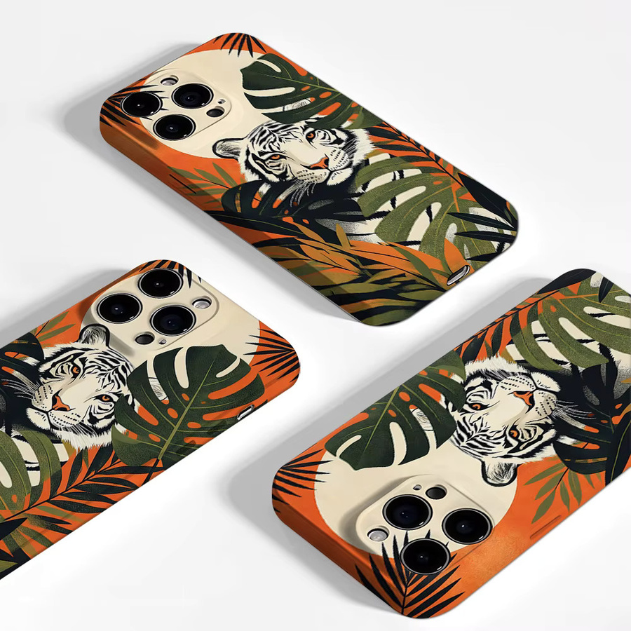 Aurea Case Matte Bumper MagSafe Schutzhülle für iPhone 13 bis 17 Pro Max in Jungle White Tiger - Bild 4