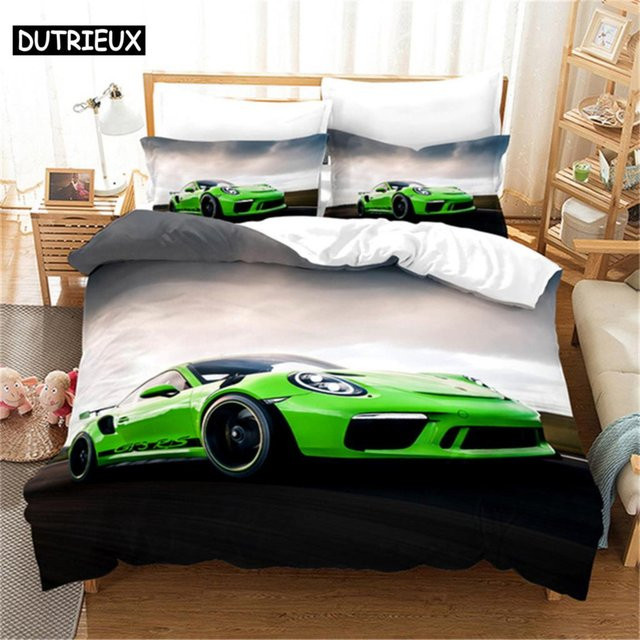 Binchi Sportwagen Bettwäsche-Set mit 3D-Druck aus Mikrofaser, B/H: 135 x 200 cm - Bild 1