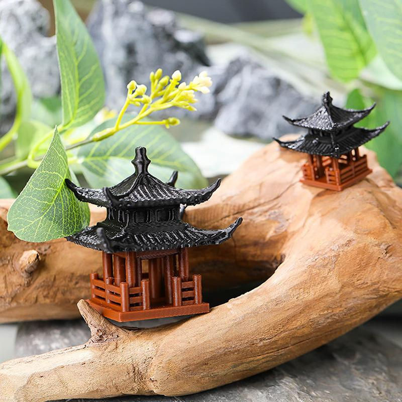 ToyToys Mini Pagodenstatue als japanische Pavillondekoration für Zen-Gärten, Aquarium und Bonsai, mehrfarbig, Höhe: 6,3 cm - Bild 6
