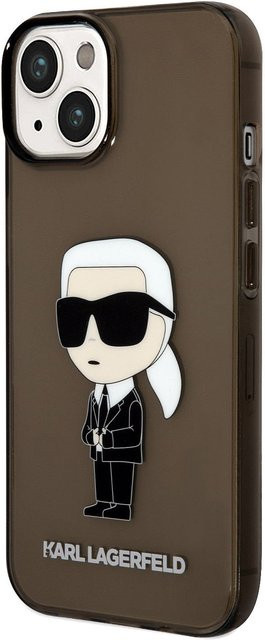 Karl Lagerfeld Handyhülle IML Ikonik NFT für Apple iPhone 14 Plus in Schwarz Transparent - Bild 1